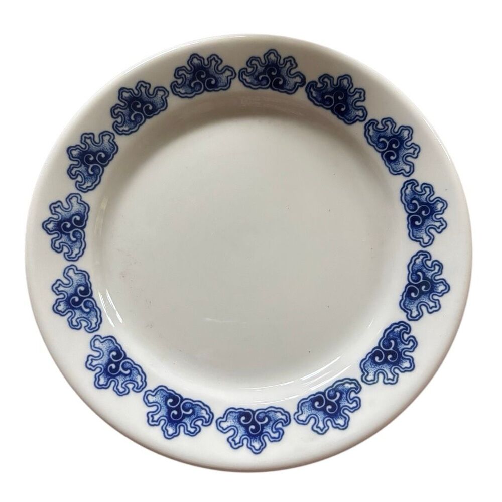 VTG Jackson Custom China 6.25” Salad Plate Blue Clouds Pattern Falls Creek PA